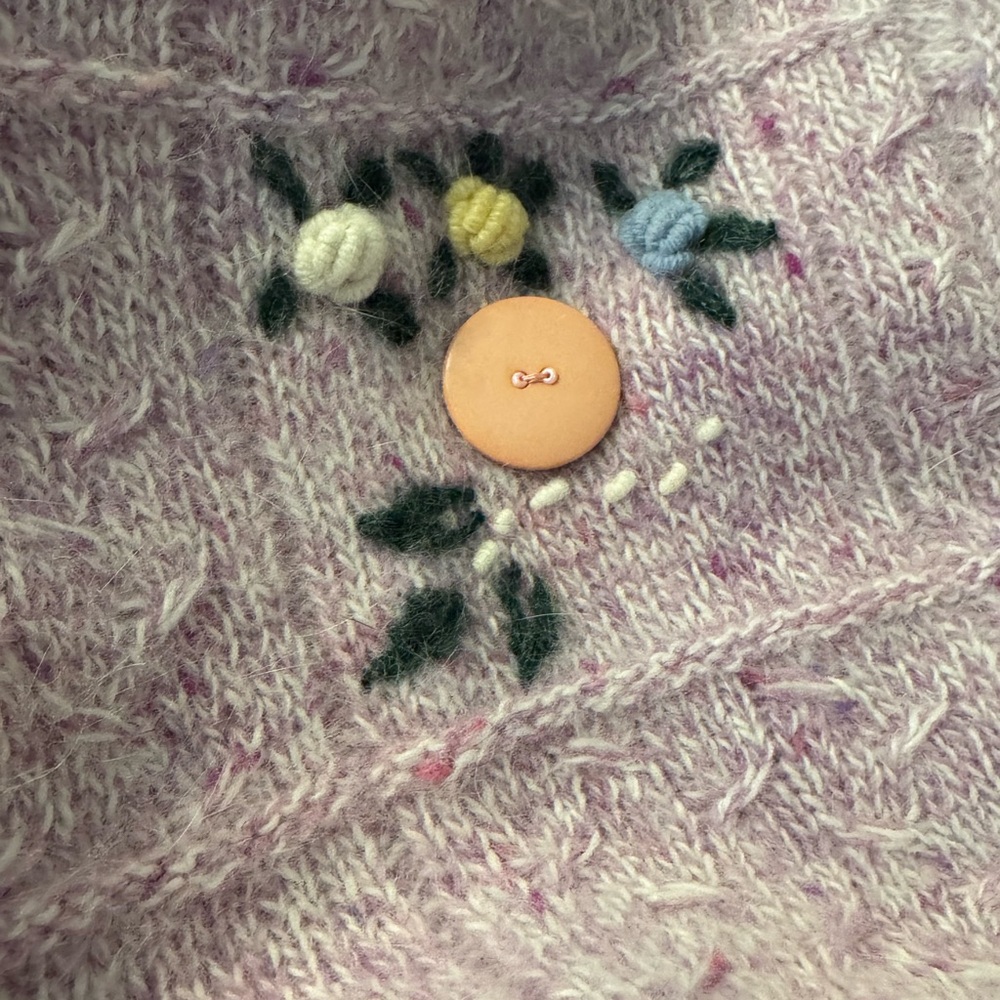 Brand New Angora & Wool Sweater with Embroidery - Picture 10 of 15